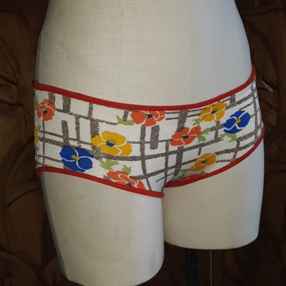 70's floral bikini bottoms vtg